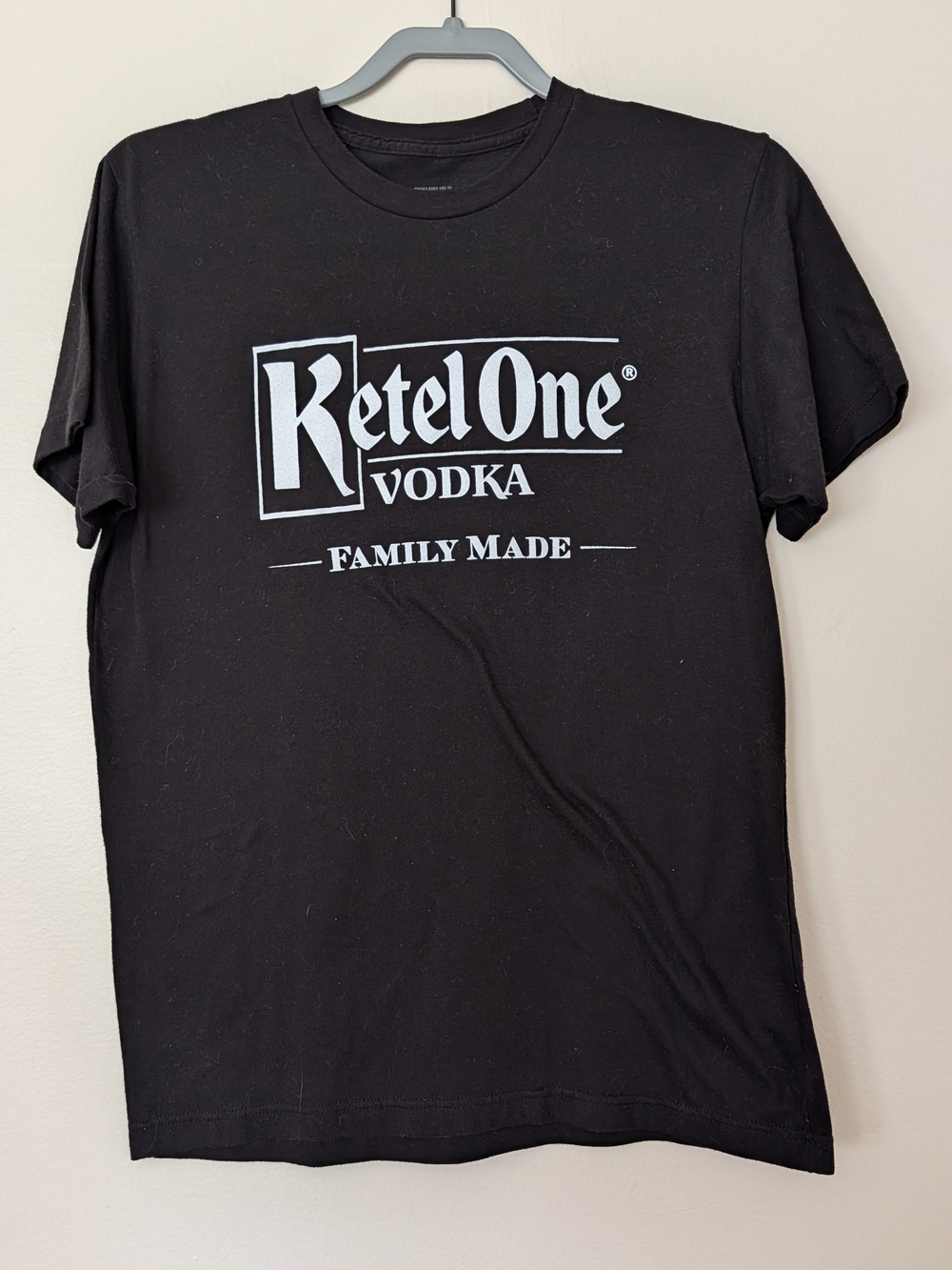 Ketel One Vodka Graphic Tee Black Crew neck Tee with White Logo